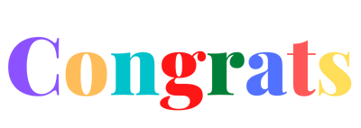 You did it! Congrats!