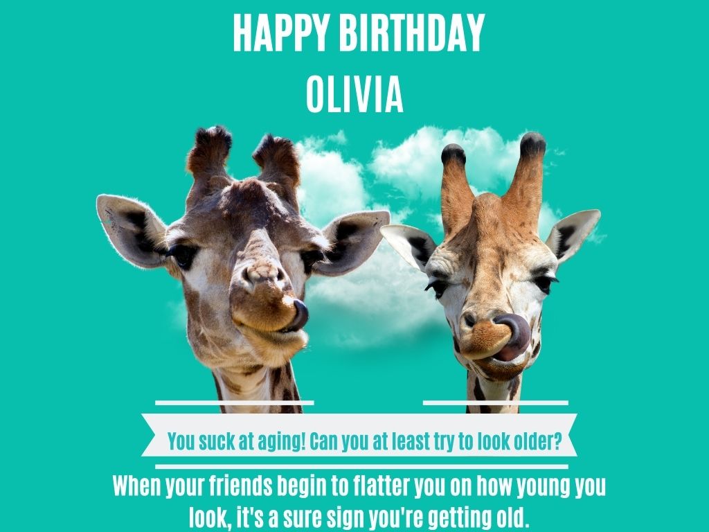 Giraffe card with funny quote